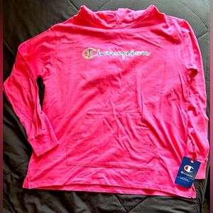 Ladies  Champion Peachy  Pink  Authentic Athleticwear Hoodie Sweatshirt Size-M